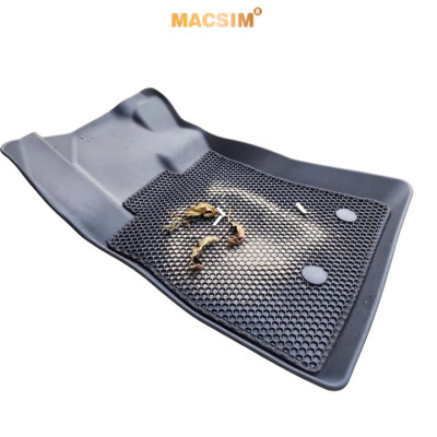 Thảm 2 lớp (sd3) dạng lưới lục giác cho Honda CRV 2024+ bề mặt cao su siêu sạch nhãn hiệu Macsim