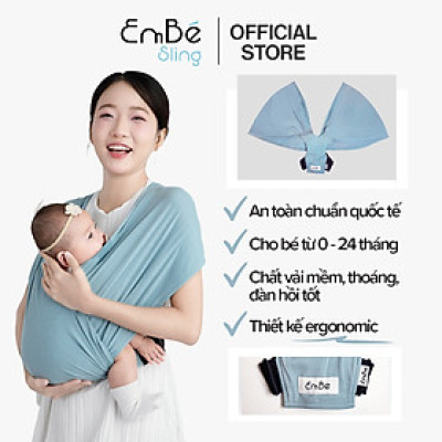 [Cao Cấp - Màu Ocean] Địu Vải Em Bé Sling Baby Sling Flex/Flex Plus Dễ Địu Êm Vai An Toàn Cho Bé 0–24 Tháng
