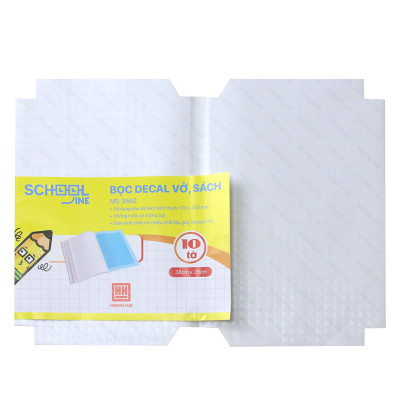 Bọc decal Hồng Hà  vở ô ly, sách bài tập ( 280x380mm ) (10 chiếc/tập) - 3562