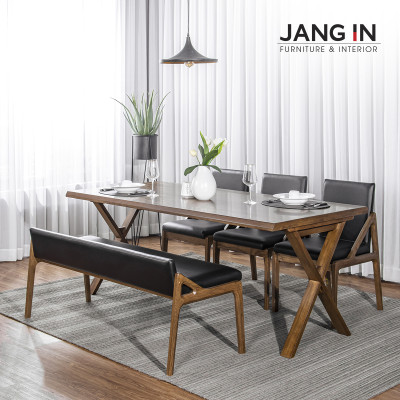 Bộ Bàn Ăn Forest 6 Chỗ Ghế 3 + Ghế Dài Jang In