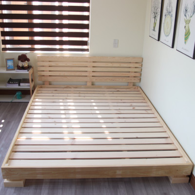 Giường ngủ gỗ CT08 Tundo màu vàng nhạt 