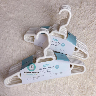 Set 10 chiếc móc áo trẻ em Hara 181 hàng cao cấp - giao màu ngẫu nhiên