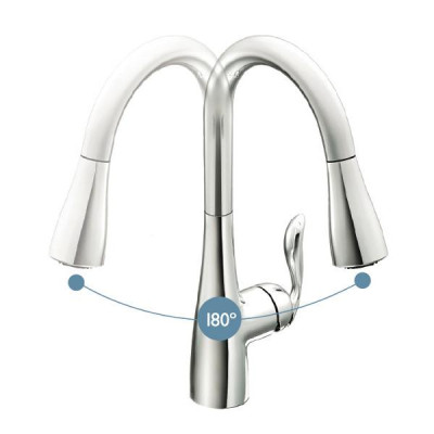 Vòi rửa chén nóng lạnh rút dây Moen