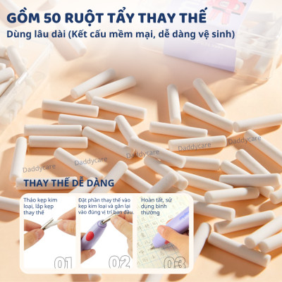 Bộ gọt bút Chì tự động kèm tẩy Cao Cấp Mideer Artist Electric Stationery, đồ dùng học tập cho bé