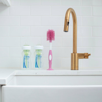 [ AC229 ] Cọ rửa bình sữa cổ thường và cổ rộng, chất liệu silicone - Dr.Brown