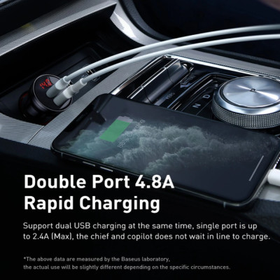 Tẩu sạc nhanh đa năng Baseus TZCCBX-B0G - hàng nhập khẩu