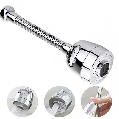 Đầu gắn vòi nước rửa chén KG16, xoay 360 tăng áp tiết kiệm nước phù hợp được tất cả các vòi, chất liệu inox304 - Hàng chính hãng