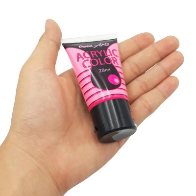 Tuýp Màu Vẽ Acrylic Pentel 28ml WA2-T83 - Fluorescent Pink