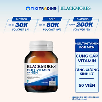 Vitamin Tổng Hợp Hỗ Trợ Sức Khỏe Nam Giới Blackmores Multivitamin For Men Lọ 50 Viên