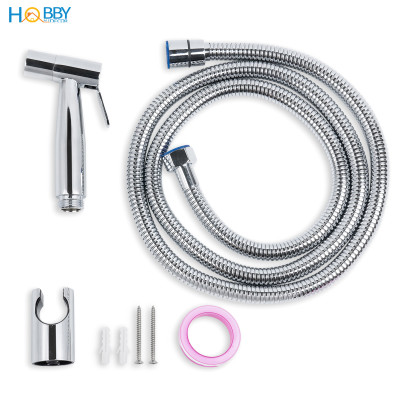 Vòi xịt rửa vệ sinh inox 304 bóng dây cấp 1.5m Hobby home decor VSR10
