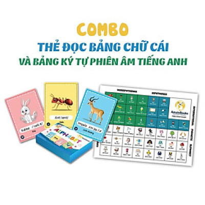 Bộ thẻ Flashcard 26 chữ cái tiếng Anh Alphabet & bảng phiên âm tiếng Anh IPA2