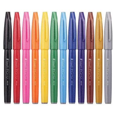Bộ 24 Bút Lông Màu Nước Pentel Touch Màu Pastel - SES15C-24ST1