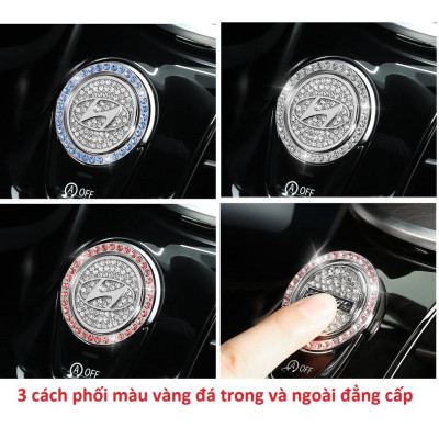 ️FREESHIP TỪ 50K️Vòng Đá-Logo Trang Trí Nút Khởi Động START STOP Của Xe Hơi Bằng Đá Cực Sang Trọng