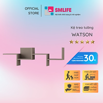 Kệ gỗ trưng bày kiểu dáng thanh lịch SMLIFE Watson