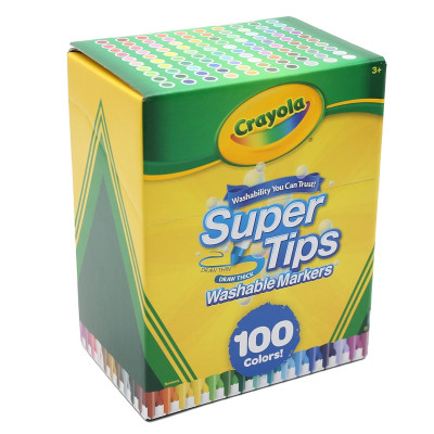 Bộ Bút Lông 100 Màu Super Tips Washable Markers - Crayola 585100