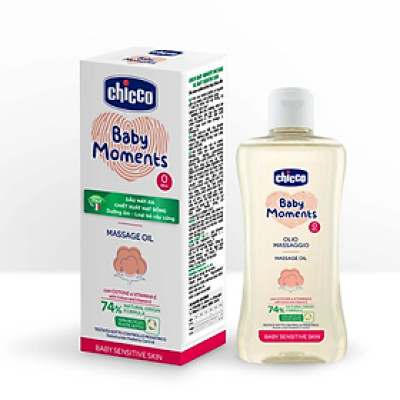 Dầu Mát-Xa Chiết Xuất Hạt Bông Chicco 200ml Cho Bé 0M+
