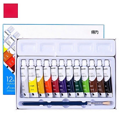 Màu Acrylic tuýp mini chuyên nghiệp - 5ml/tuýp - Vẽ vải / Vẽ quần áo / Vẽ giày - 12 màu