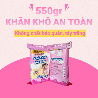 Khăn khô an toàn StayDry 550g tặng khăn ướt 80 tờ