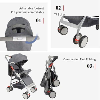 Xe đẩy cho bé du lịch A2 - Khung cao cấp siêu nhẹ, gấp gọn, bảo hành 12 tháng chính hãng