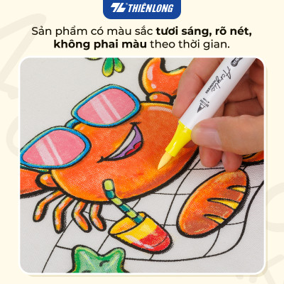 Bút sơn/ Bút lông 12/24/36 màu - Acrylic Markers 2 đầu ngòi ThiênLong Colokit - Màu sắc tươi sáng Trang trí đa chất liệu