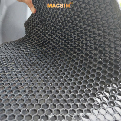 Thảm ô tô sd3 2 lớp dạng lưới lục giác Toyota fortuner 2017- (đen) - bề mặt cao su siêu sạch - Macsim