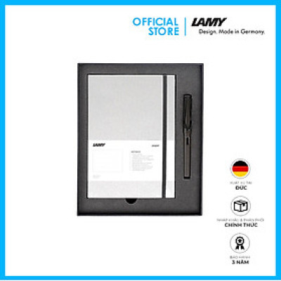 Gift Set Lamy Notebook A5 Softcover Grey+ Lamy Safari Matt Black - GSNSa0012