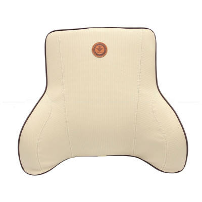 Tựa Lưng Ô Tô Cao Su Non Bọc Da CIND G003 Màu Kem