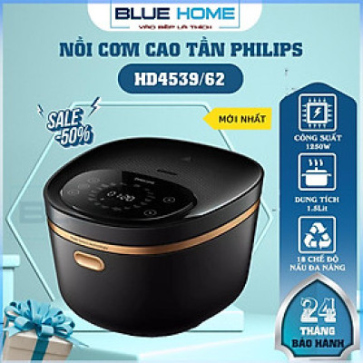 Nồi Cơm Cao Tần Điện Tử Philips HD4539/62, 1.5Lit-1250W, Hàng Chính Hãng
