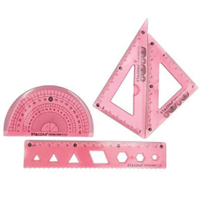 Bộ 3 Cây Thước Dẻo Stacom FR102S - Màu Đỏ