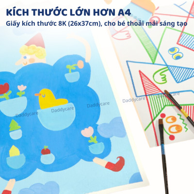 Giấy vẽ màu nước, acrylic canson cứng cáp Mideer Premium Paint Paper Pad