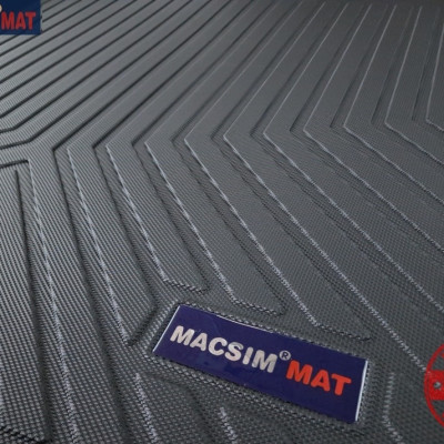 Thảm lót cốp xe ô tô VOLKSWAGEN Passat 2019-đến nay nhãn hiệu Macsim chất liệu TPV cao cấp màu đen(332)