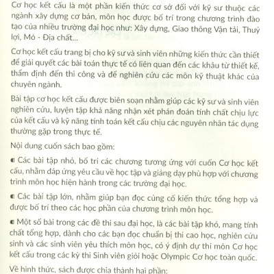 Bài Tập Cơ Học Kết Cấu - Tập 1 - Hệ Tĩnh Định (Tái bản năm 2020)