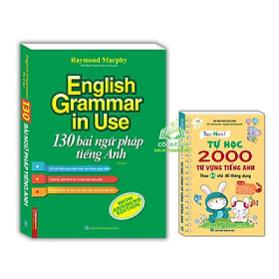 sách - combo 2c 130 bài ngữ pháp tiếng anh ( bản màu ) + take note tự học 2000 từ vựng tiếng anh