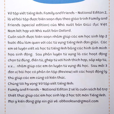 Vở Tập Viết Tiếng Anh - Family And Friends - National Edition 2 - Notebook