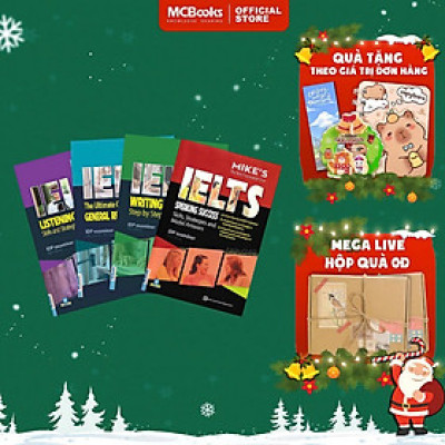 Sách - Combo 4 Kỹ Năng Ielts Mike Luyện Thi Ielts Học Thuật - Học Kèm App - MCBooks