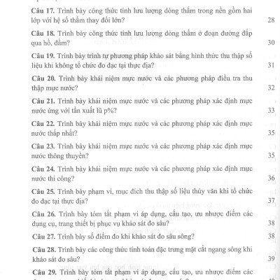 Ôn Tập Thủy Văn - Thủy Lực Công Trình Giao Thông