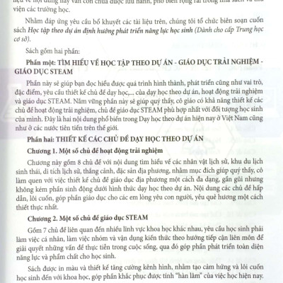 Học Tập Theo Dự Án Định Hướng Phát Triển Năng Lực Học Sinh - Dành Cho Cấp Thcs
