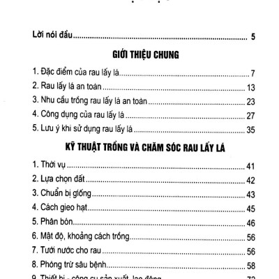 Kỹ Thuật Trồng Và Chăm Sóc Rau Lấy Lá