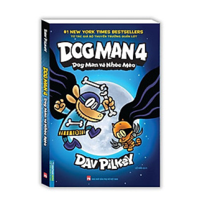 Sách - Dog Man 4 - Dog Man Và Nhóc Mèo - Bìa Mềm - Minh Thắng