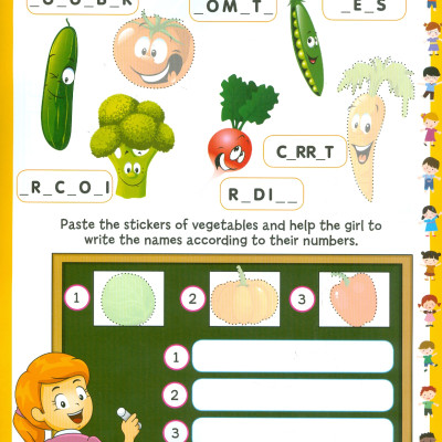 Play With Sticker - Vegetables (Chơi Cùng Hình Dán - Rau Củ)