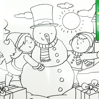 Wipe Clean Colouring Books - Snowman
