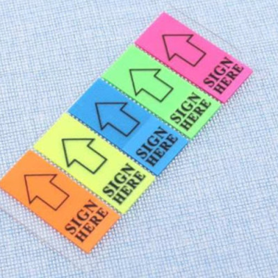 GIấy note 5 màu Sign Here 45668
