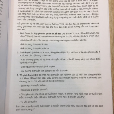 Di Truyền Y Học - Dùng Cho Đào Tạo Bác Sĩ Y Khoa