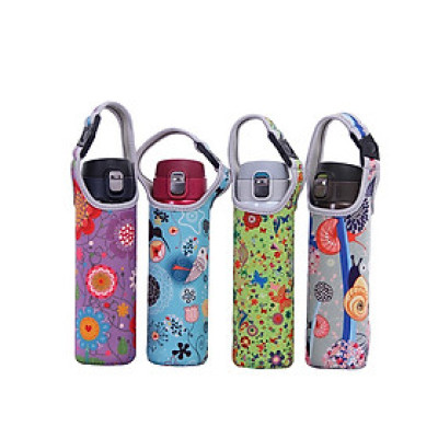 Túi Đựng Bình Nước , Bình Giữ Nhiệt In Hình Hoạ Tiết Có Quai Xách Tiện Lợi Cho Bình Đựng Nước 500 Ml - Hàng chính hãng