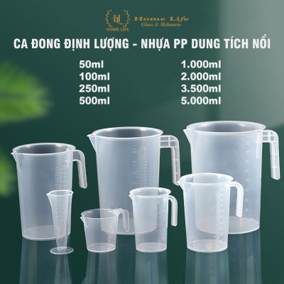 DỤNG CỤ PHA CHẾ | Ca đong định lượng chất liệu nhựa PP siêu bền | CA ĐONG 50ML 100ML 250ML 500ML cho Pha Chế