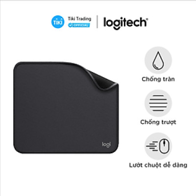 Miếng lót chuột Logitech Studio Series - Đế cao su chống trượt, lướt dễ dàng, bề mặt chống đổ tràn, bền bỉ, nhỏ gọn, hiện đại - Hàng Chính Hãng