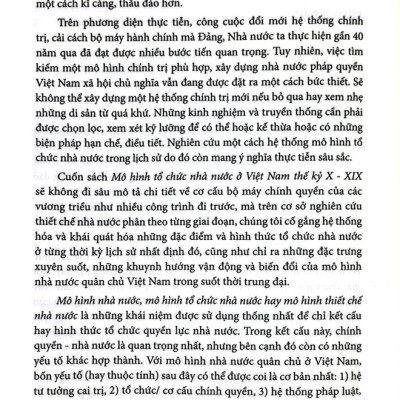 MÔ HÌNH TỔ CHỨC NHÀ NƯỚC Ở VIỆT NAM THẾ KỶ X - XIX