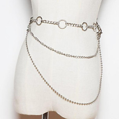 Thắt lưng nữ vòng tròn cá tính nam nữ titan không gỉ