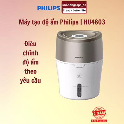 Máy tạo độ ẩm Philips HU4803 làm ẩm không khí phòng đa năng hiển thị đèn led - Hàng Nhập Khẩu