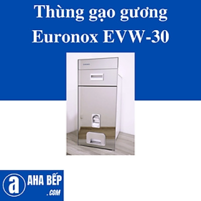Thùng gạo gương điện tử nút nhấn Euronox EVW-30E. Hàng Chính Hãng